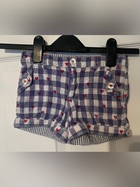 Hatley Girls Gingham Heart Shorts – Size 4
